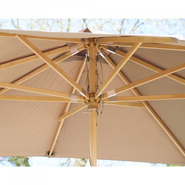 Parasol Orlando 300x300 cm Beige / Bois Parasol Orlando 300x300 cm Beige / Bois
