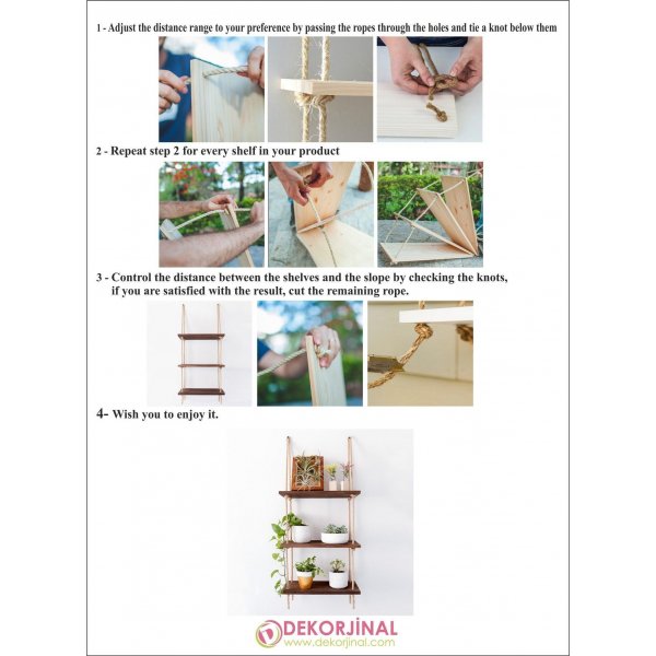 Abstracte wandplank 42 - Walnoot