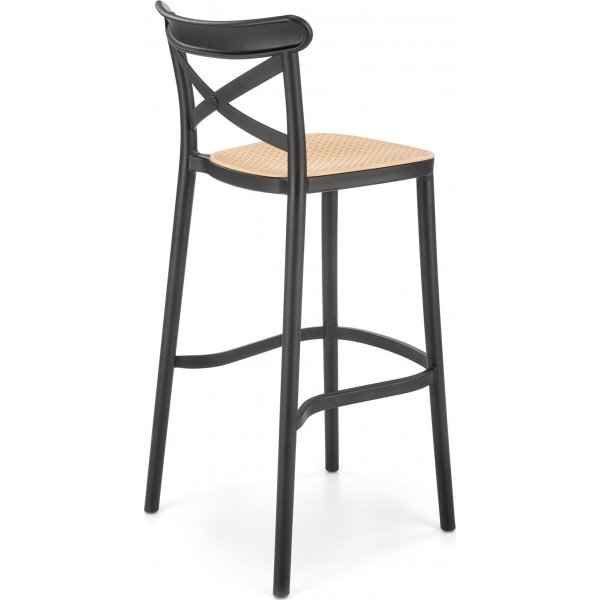 Tabouret de bar Plican 111 - Noir/beige