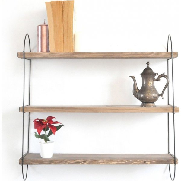 Walter wandplank 41 - Walnoot/zwart Walter wandplank 41 - Walnoot/zwart