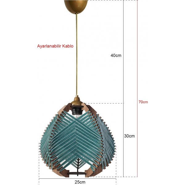 Folio taklampa - Bl�