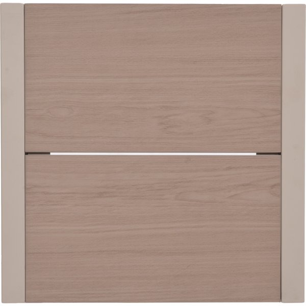 Urbanite cafgroep met tafel 51 x 51 cm en 2 stapelbare eetkamerstoelen - Beige