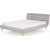 Cadre de lit Bernard gris clair 160x200 cm + Kit d\\\'entretien des meubles pour textiles