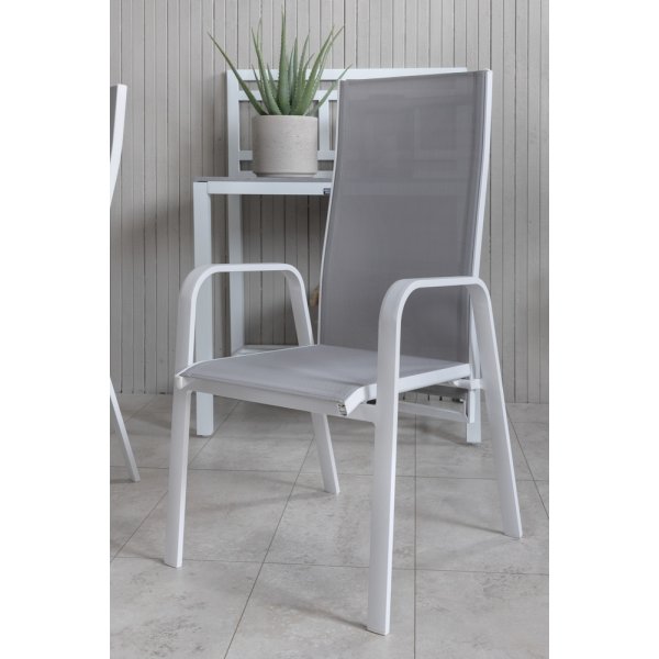 Fauteuil Copacabana - Gris/Blanc