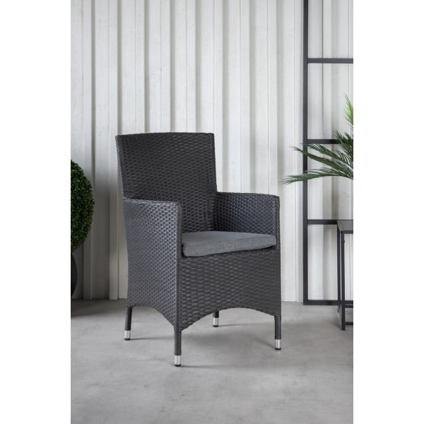 Malin matstol - Svart/Gr