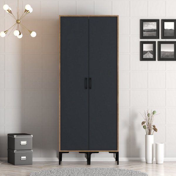 Armoire Kumsal 6 Noyer/anthracite