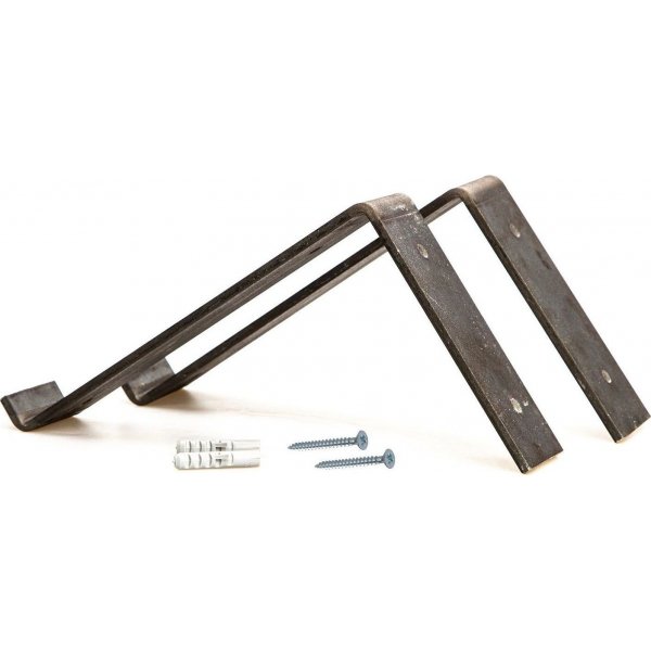 Lamba wandplank 2 - Zwart/walnoot Lamba wandplank 2 - Zwart/walnoot