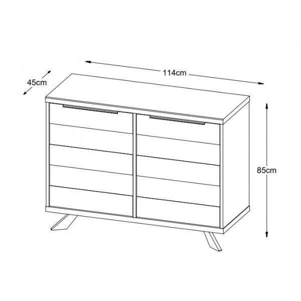 Buffet Sky chêne fumé 114 cm Buffet Sky chêne fumé 114 cm