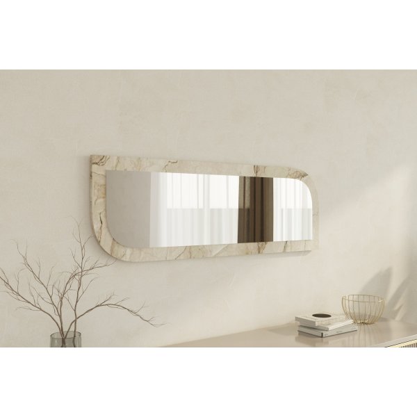 Miroir mural Arni - Marbre blanc