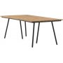 Chan matbord 200 x 100 cm - Svart/Natur