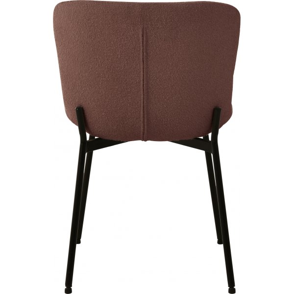 Chaise de salle à manger Maceda Boucle rouge rouille Chaise de salle à manger Maceda Boucle rouge rouille