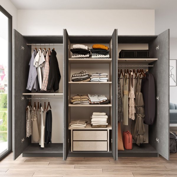 Home garderob 3 - Antracit/grå Home garderob 3 - Antracit/grå