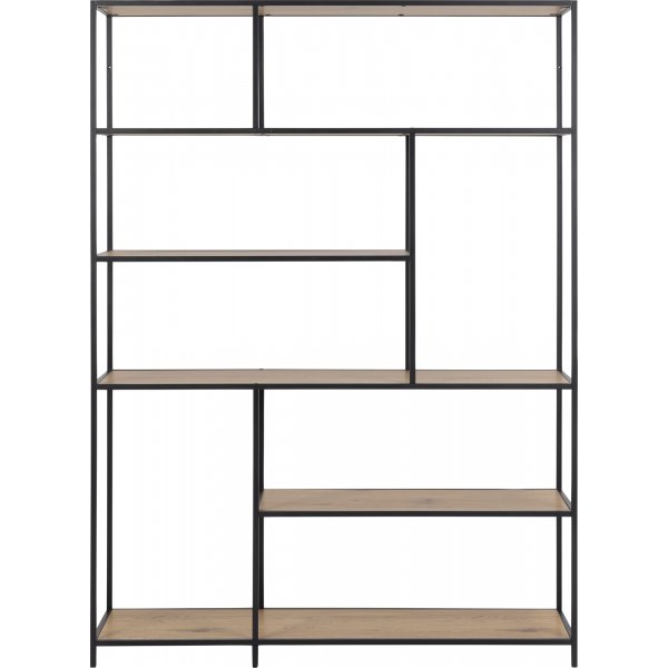Bibliothque Seaford 135x185 cm - Chne/noir