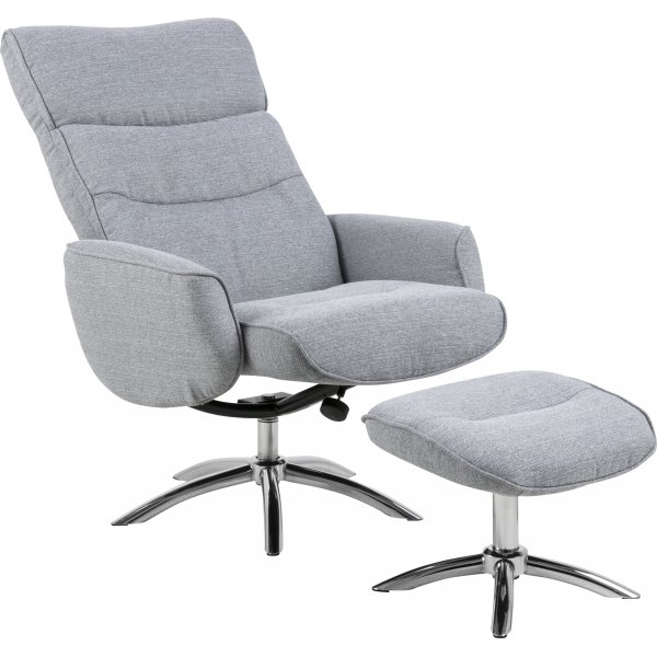 Fauteuil inclinable Westfield avec repose-pieds - Gris Fauteuil inclinable Westfield avec repose-pieds - Gris