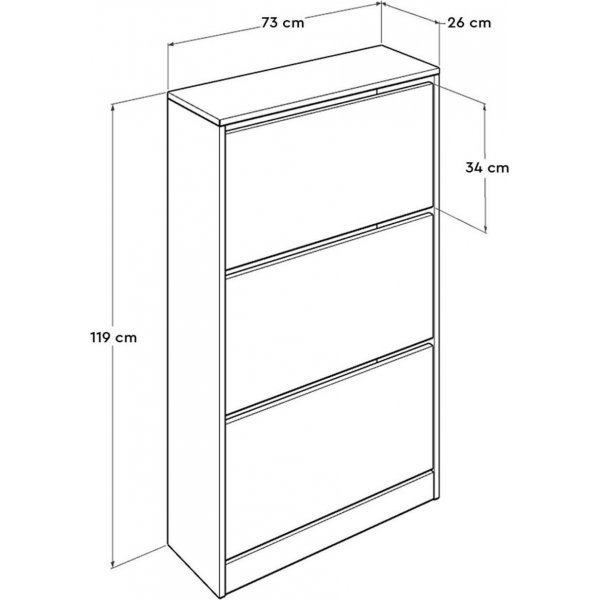 Shock schoenenkast 3 - Wit
