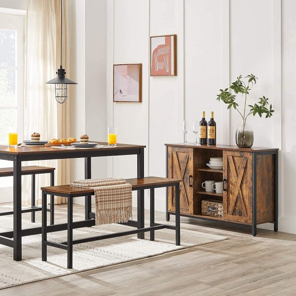 Table  manger Formosa 120 x 75 cm - Marron/noir