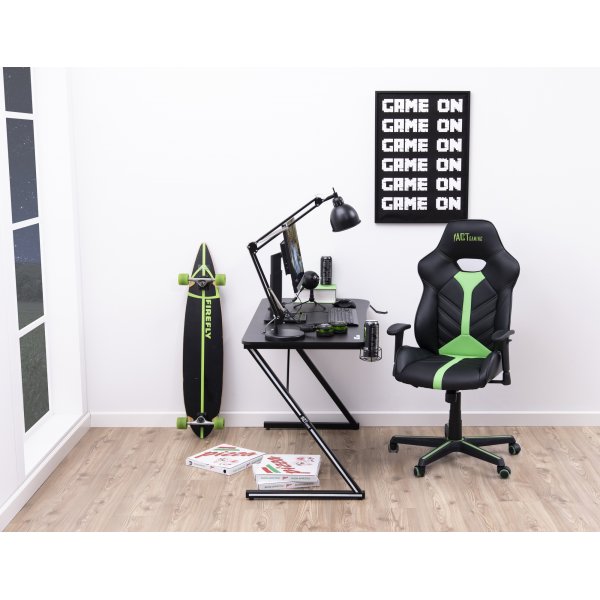 Chaise gaming Cobblestone - Noir/vert Chaise gaming Cobblestone - Noir/vert