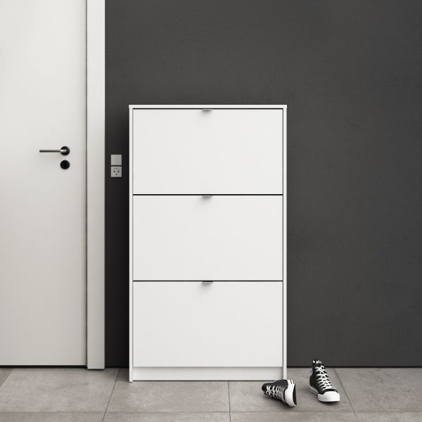 Shoes skoskåp med 3 fack - Vit Shoes skoskåp med 3 fack - Vit