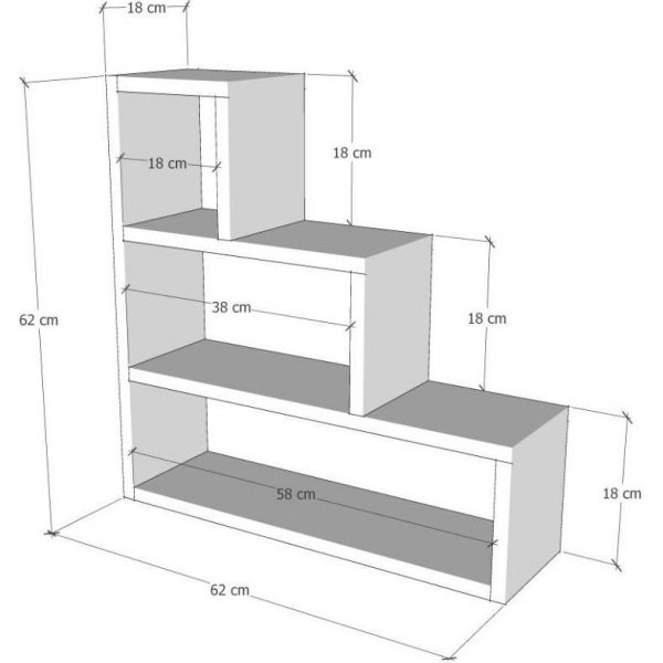 Pyramide wandplank - Geel Pyramide wandplank - Geel