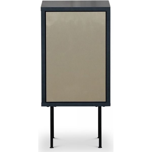 Volume grått sängbord med dörr i mässing Volume grått sängbord med dörr i mässing