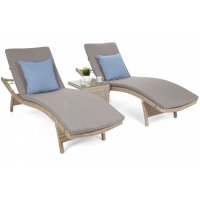 Marbella Solstolar med bord konstrotting - Natur Marbella Solstolar med bord konstrotting - Natur
