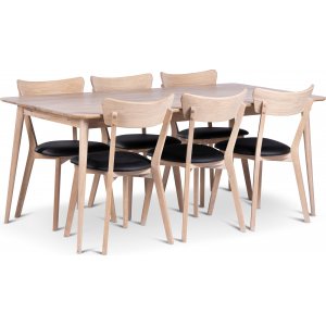 Table  manger Odense 180x90 cm avec 6 chaises Eksj