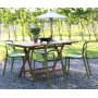 Matgrupp Salt teak: Klaffbord i teak inklusive 4 st Nordan stapelbara stolar
