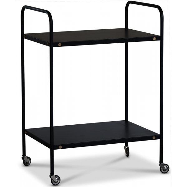 Revel serveringsvagn retro 60 x 45 cm - Svart / Mssing + Textilskydd fr mbler