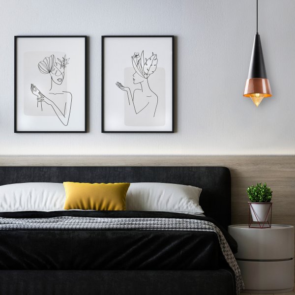 Plafonnier Dodo 2531 - Noir/cuivre Plafonnier Dodo 2531 - Noir/cuivre