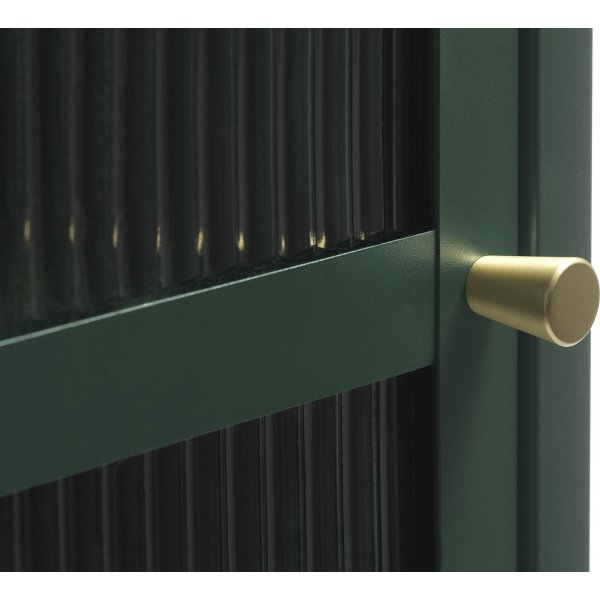 Armoire mtal vert fonc Dobb avec porte vitre H160 cm