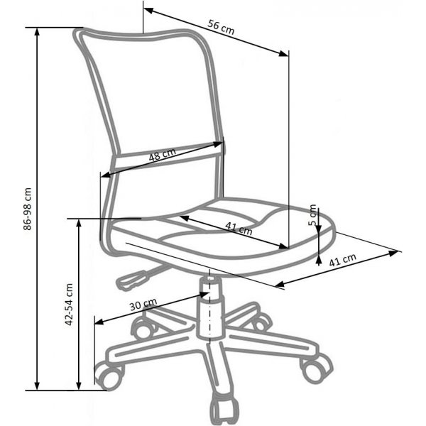 Chaise de bureau Fox - Noir/gris Chaise de bureau Fox - Noir/gris