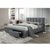 Cadre de lit Kayleigh 160x200 cm gris avec rangement + Pieds de meubles