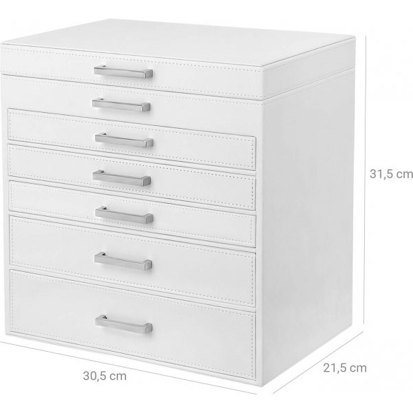 Facet geslepen juwelendoosje - Wit Facet geslepen juwelendoosje - Wit