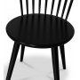 Sintorp matgrupp, runt matbord 115 cm inkl 4 st svarta pinnstolar Castor - Vit marmor (Laminat)