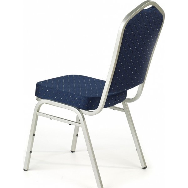 Chaise empilable Arlo avec revêtement bleu Chaise empilable Arlo avec revêtement bleu