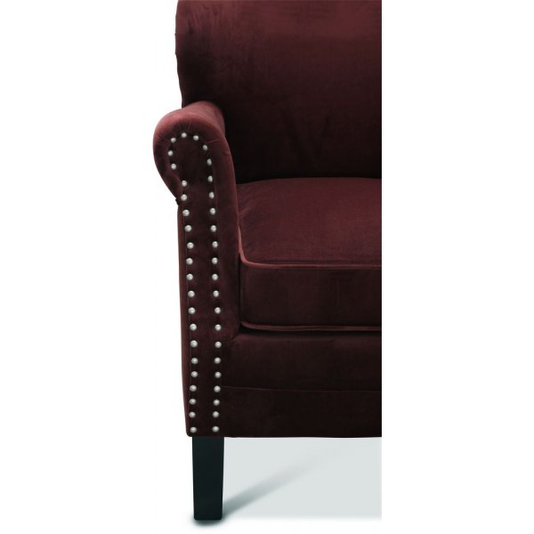 Leeds fåtölj - Vinröd Leeds fåtölj - Vinröd
