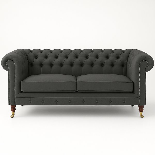 2,5-sits chesterfieldsoffa mrkgr - Cambridge deluxe