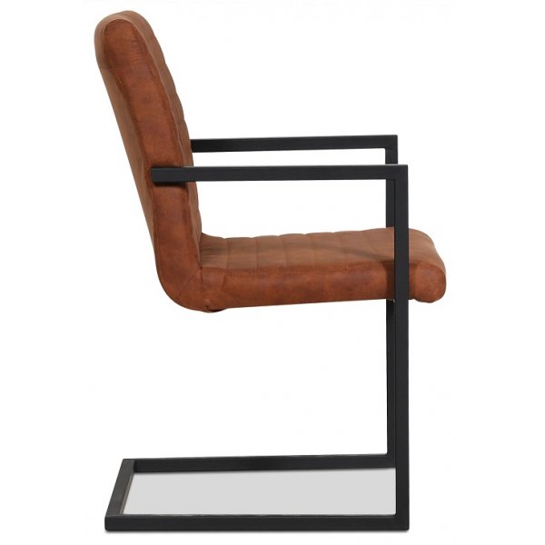 Oliver matstol - Vintage brun PU