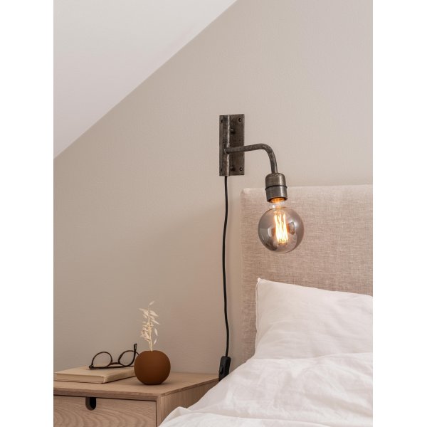 Voet wandlamp - Zilver - 34 cm