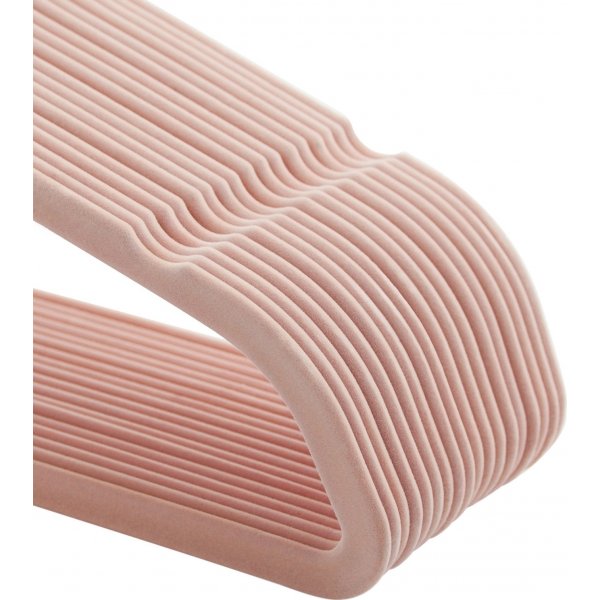 Cintre, velours, 45 cm, paquet de 50 - Rose