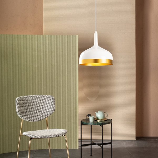 Samba taklampa 3724 - Vit/guld Samba taklampa 3724 - Vit/guld