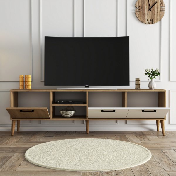Banc TV Exxen 180 cm - Chêne/blanc Banc TV Exxen 180 cm - Chêne/blanc
