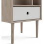 Rome sngbord - Hickory/vit