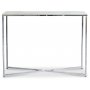 Palasso konsolbord 100 x 35 cm - Krom / Ljus marmorering + Flckborttagare fr mbler