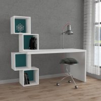 Balance skrivbord 157,5x60 cm - Vit/turkos Balance skrivbord 157,5x60 cm - Vit/turkos