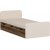 Akser enkelsng med inbyggd frvaring 190 x 90 cm - Ljus valnt/beige