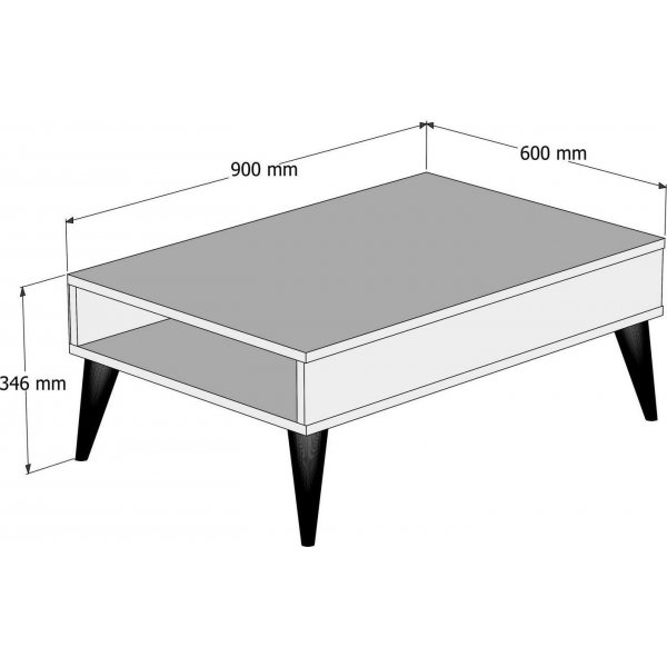 Table basse Best 90 x 60 cm - Blanc Table basse Best 90 x 60 cm - Blanc
