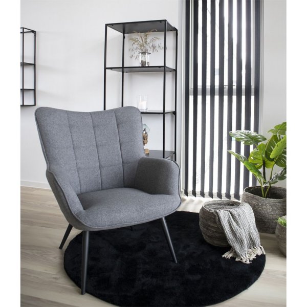 Glasgow F�t�lj - Gr�/svart