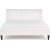 Cadre de lit transparent 160x200 cm avec tte de lit en simili cuir blanc