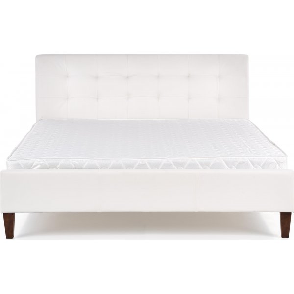 Klara 160x200 cm sängram med huvudgavel i vitt konstläder Klara 160x200 cm sängram med huvudgavel i vitt konstläder